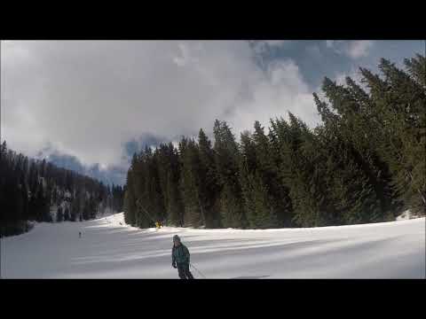 Alta Badia the gorgous La Villa, a red run  in the Italian Dolomites   March 2019
