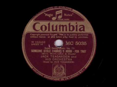 Someone stole Gabriel's horn - Jack Teagarden and his orchestra (1933)