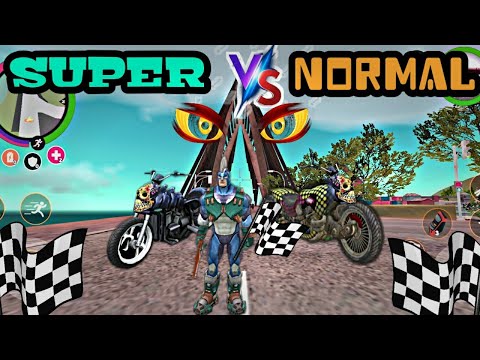 Super V/S Normal Bike Racing | Rope Hero Vice Town | Rope Hero Game | New Update