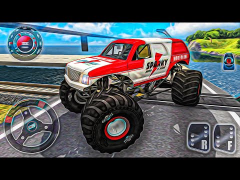 Monster Truck Mega Ramp Impossible - Epic High Speed Jumps - BeamNG Drive