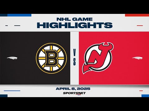 NHL Highlights | Bruins vs. Devils - April 8, 2025