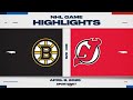 NHL Highlights Bruins Vs Devils April 8 2025
