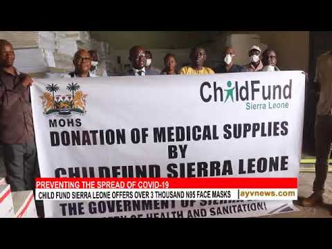 ChildFund Sierra Leone offers over 3,000 N95 face masks to Ministry of Health