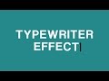 How To Create A Typewriter / Typing Text Effect In HTML Using CSS & JQuery