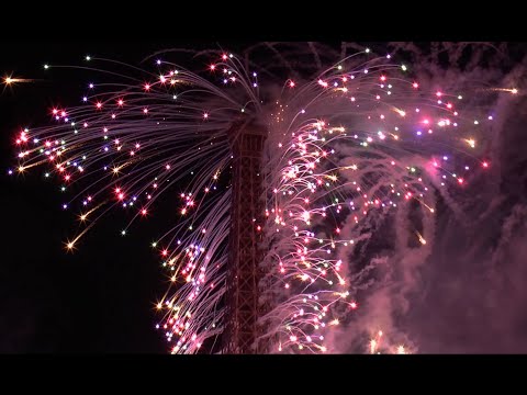 feu d'artifice Tour Eiffel  Paris 14 juillet 2014 bouquet final HD1080