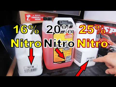 Nitro Gas Powered RC Car - Nitro Fuel 16% VS Nitro Fuel 20% VS Nitro Fuel 25%