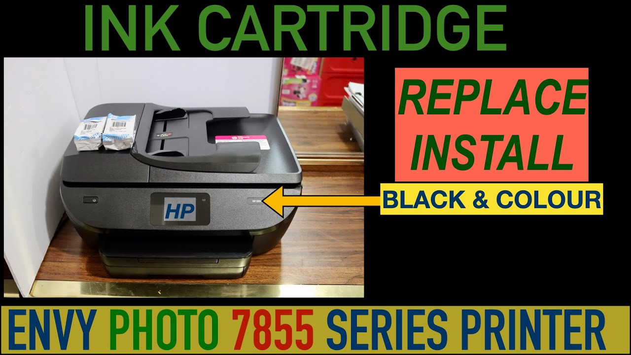 HP Envy Photo 7855 Ink Cartridge Replacement !!