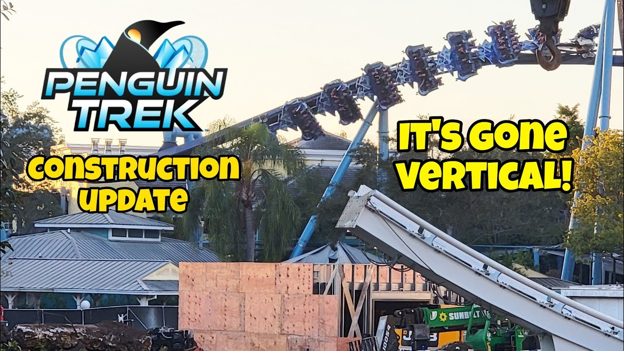 SeaWorld Orlando | Penguin Trek | Construction Update 11.10.23…IT’S GONE VERTICAL!