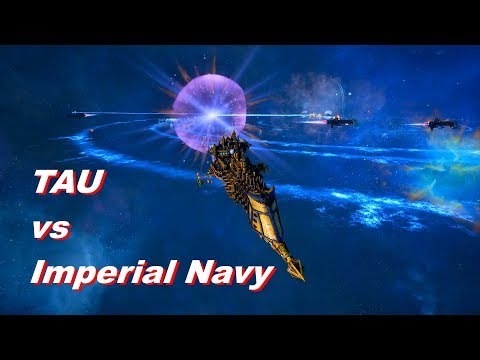TAU (Earth Caste) vs Imperial Navy! Rank 54, Heroic Difficulty, 1500 Ps - Battlefleet Gothic Armada