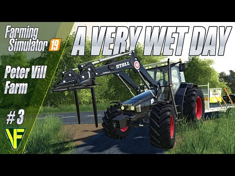 Such a Wet Day! | Survival Challenge: Peter Vill Farm | Farming Simulator 19
