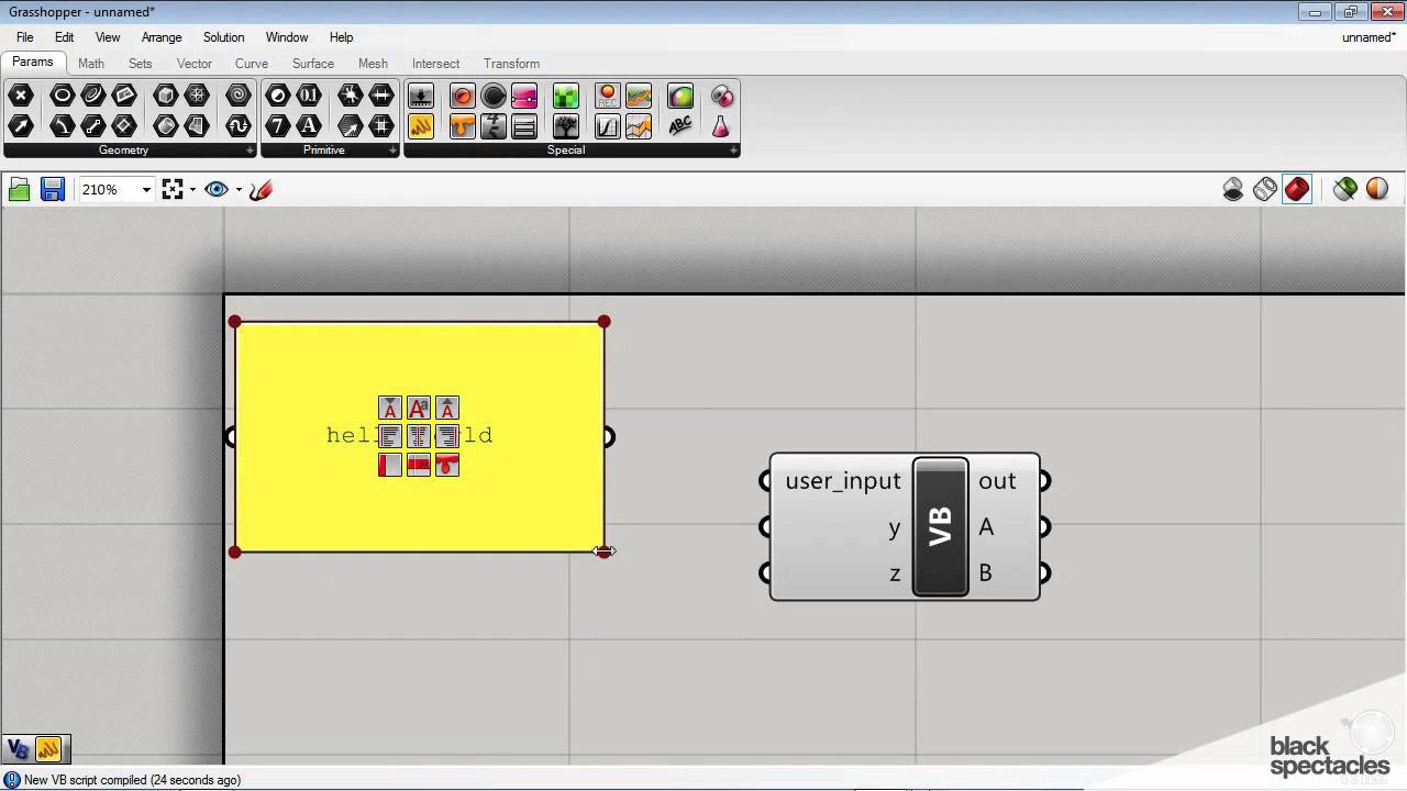 Grasshopper VB Component and Script Editor | Black Spectacles