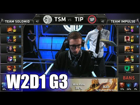 TSM vs Team Impulse | S5 NA LCS Summer 2015 Week 2 Day 1 | Team Solo Mid TSM vs TIP W2D1 G3 Round 1