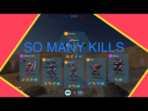 Team Deathmatch Gameplay (Leech, Hellburner, Ao Jun, Ares) - War Robots