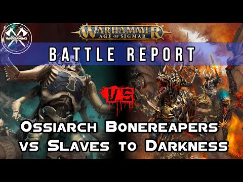 Warhammer Age of Sigmar 3.0 Battle Report. Ossiarch Bonereapers vs Slaves to Darkness!
