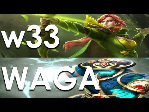 w33's Wind Ranger VS Waga's Storm Spirit | Daily Dota 2 Highlights 7.14
