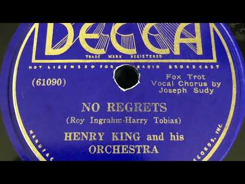 No Regrets - Henry King And His Orchestra 1936