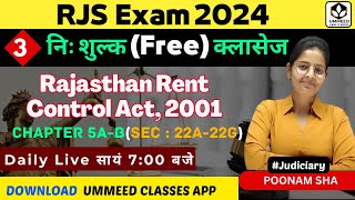 Rajasthan Rent Control Act | Chapter 5A - B | RJS 2024 || By Poonam Sha #RJS #APO #law #judiciary