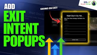 How to Add Exit-Intent Popups in GoHighLevel
