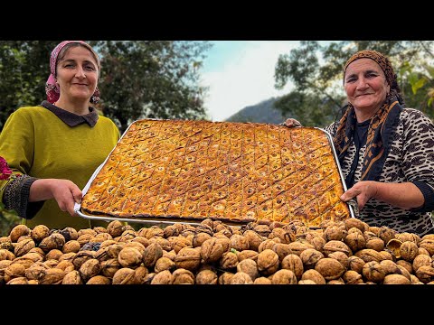 Traditional Baklava made of 100 Layers! Sweet Life in the Village