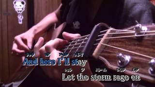 【KARAOKE】 Frozen "Let it go" on guitar by Osamuraisan 【カラオケ英語ver】アナと雪の女王 アコギで弾いてみた