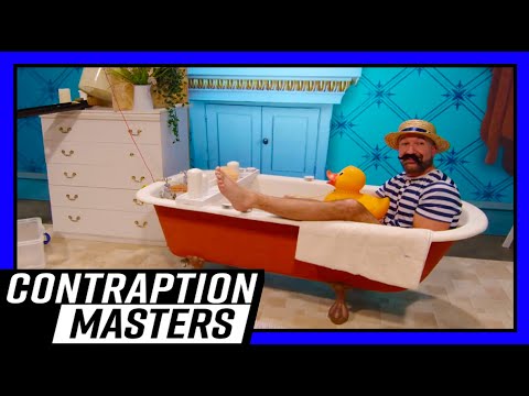 Two Incredible Machines to Make the Bed WITHOUT Leaving your Bath | Contraptions Masters (S1E1)