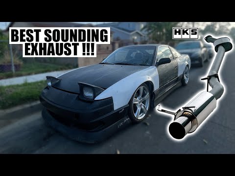 240sx HKS Hi Power Exhaust and ISR Header Install !!!