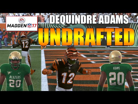 MADDEN 17 CAREER MODE EP1- UNDRAFTED WR DEQUINDRE ADAMS (COLLEGE HIGHLIGHTS AND PRESEASON GAME 1)