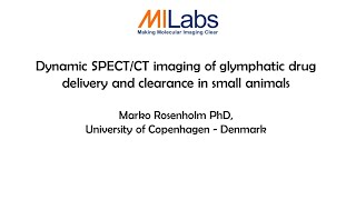 Dynamic SPECT/CT imaging of glymphatic drug delivery and clearance in small animals