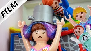 Playmobil Film Deutsch FIESE STREICHE AN BABYSITTERIN! SLIME ÜBER KOPF &amp; POLIZEI PRANK Familie Vogel