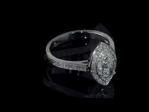 Marquise Diamond Engagement Ring 1/2 Carat in 14K White Gold | MyJewelryBox