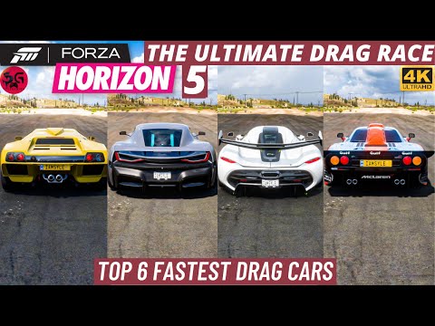 Ultimate Drag Race - Top 6 Fastest Drag Cars Forza Horizon 5 | 4k 60fps
