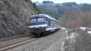 preview picture of video 'BB67556 dans la rampe des sauvages sur le train 4506'