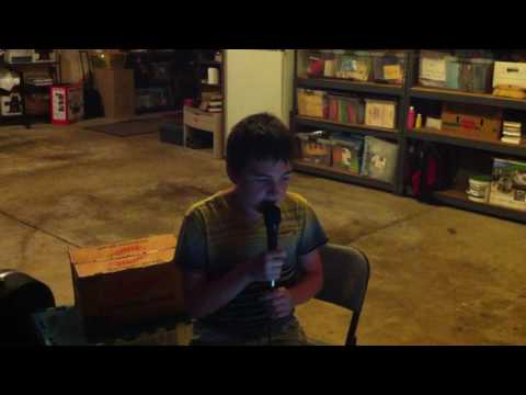 Ben singing at the end of the Irish picnic