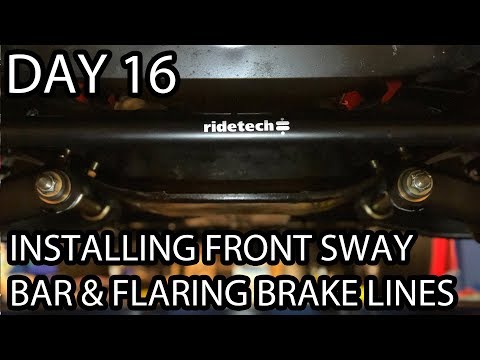 '72 Chevy C10 - Installing Front Sway Bar & Flaring Brake Lines  - Day 16
