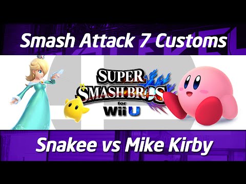Smash Attack 7 - SSB4 Customs 1v1 - Snakee (Rosalina) vs Ho3K Mike Kirby (Kirby)