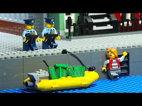 6 Lego City Bank Robbery Fail Shark Attack