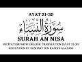 SURAH AN NISA (AYAT 21-30) | ENGLISH TRANSLATION | DETAILED EXPLANATION | MISHARY BIN RASHID ALAFASY