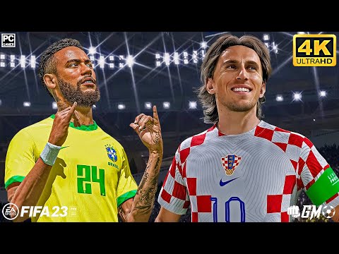 FIFA 23 - Brazil vs. Croatia - World Cup Quarter Final Match | PC Gameplay [4K60]
