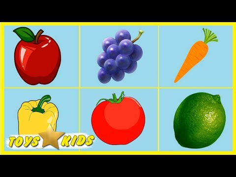 Learn Names of Fruits and Vegetables - Kids Learn Fruits and Vegetables - Preschool Learning