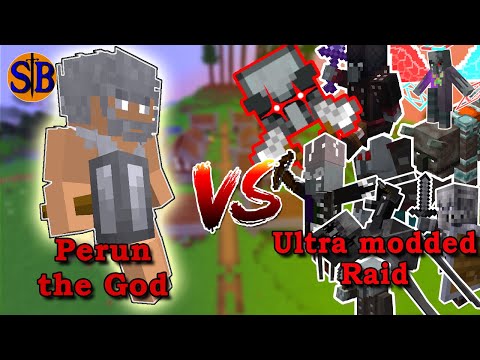 Can Perun Defeat an Ultra Modded Raid? | Minecraft Mob Battle