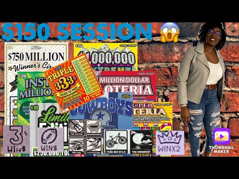 $150 Session 🔥 $30 Winners Circle 🍀 $20 Million Dollar Loteria 🤞🏾 Texas Lottery Scratch Offs