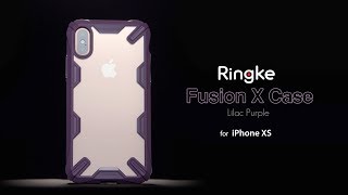 Ringke Fusion X Apple iPhone X Hoesje Doorzichtig Paars video
