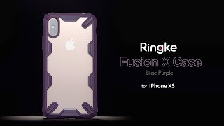 Ringke Fusion X Apple iPhone XS Hoesje Doorzichtig Paars Hoesjes