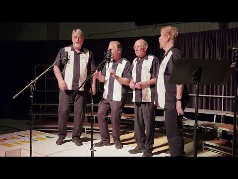 The Rivertown Sound Quartet singing 'Rock Around the Clock' at the Spirit of St. Louis Chorus Spring Show 2025 in De Soto, MO