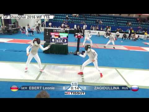 FE W F Individual Shanghai CHN GP 2016 T16 03 green EBERT GER vs ZAGIDULLINA RUS