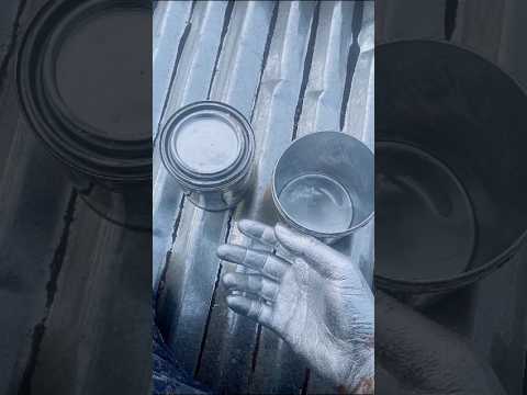 Aluminium paint silver colour. Oil paint colour #shorts #short #painting #workout