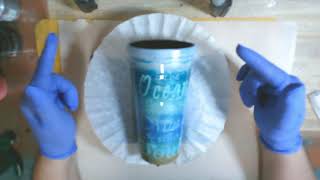 Ocean Themed Story Board Tumbler- Using Micas, Pigments, Alcohol Inks, Vinyl, and Shaped Glitter