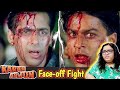KARAN ARJUN Movie Scenes Reaction 3 Karan Arjun Salman Vs SRK Fight Scene Karan Arjun Comedy Scenes