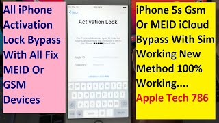 iPhone 5s Activation Lock Bypass With Sim Working New Method Apple Tech 786