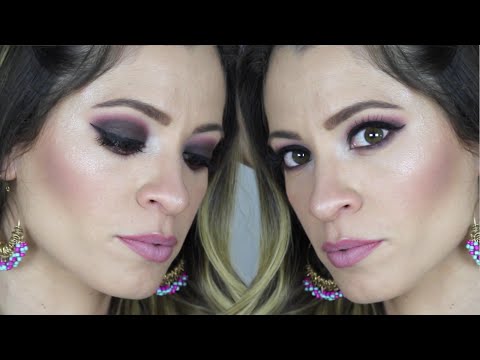 Maquillaje | Ahumado Marrón con Fucsia | NatyGloss